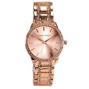 Charles Delon Casual Style Rose Gold Watch